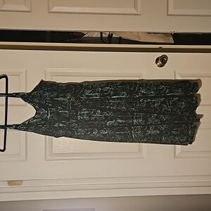 Velvet spaghetti strap dress